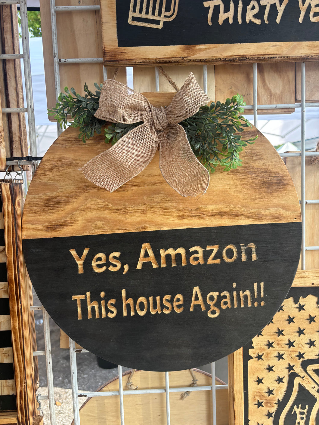 Yes Amazon this house again door sign