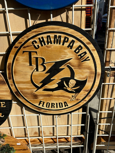 Champa bay (carved) Sign