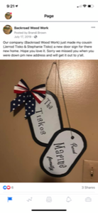 Dog tag door sign