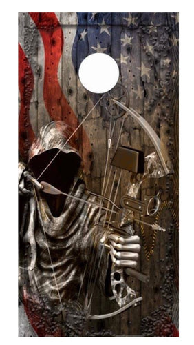 Bow  hunting  American flag corn hole boards