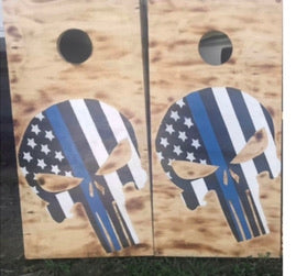 Blueline punisher cornhole boards