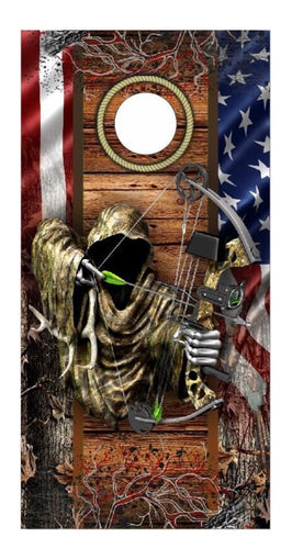 Bow hunting  American flag  corn hole boards