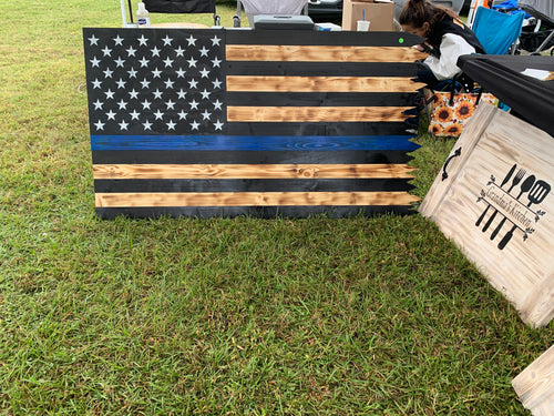 Blueline Flag Tethered