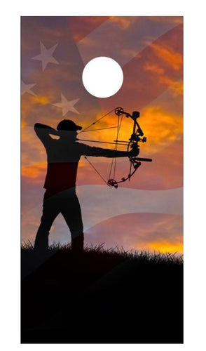 Bow hunting  American flag  corn hole boards