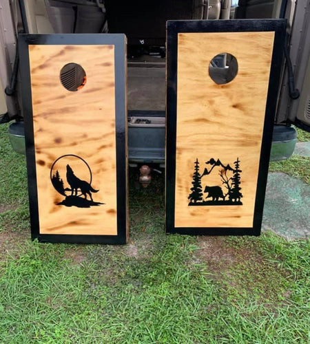 Bear  cornhole boards